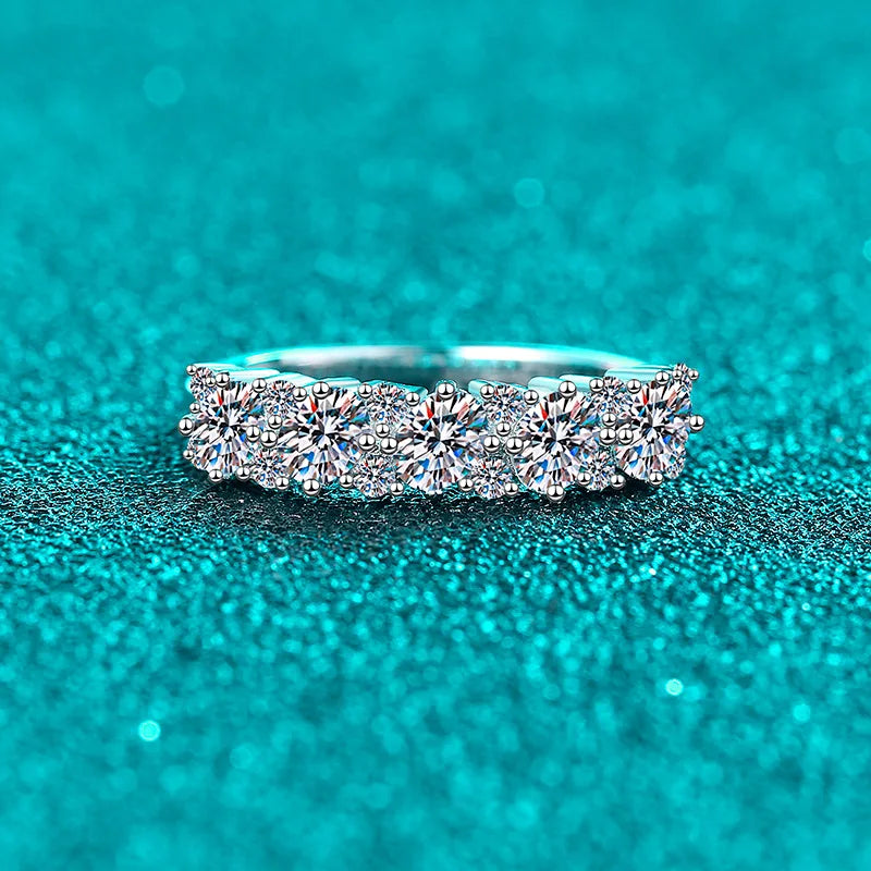 S925 Sterling Silver Oval Shape  Moissanite Rings for Women Unique Jewelry Design