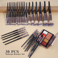 MAANGE 30pcs Hot Sell Vegan Hair Makeup Brush Set Face & Eye Blush Tool Brush with Bag