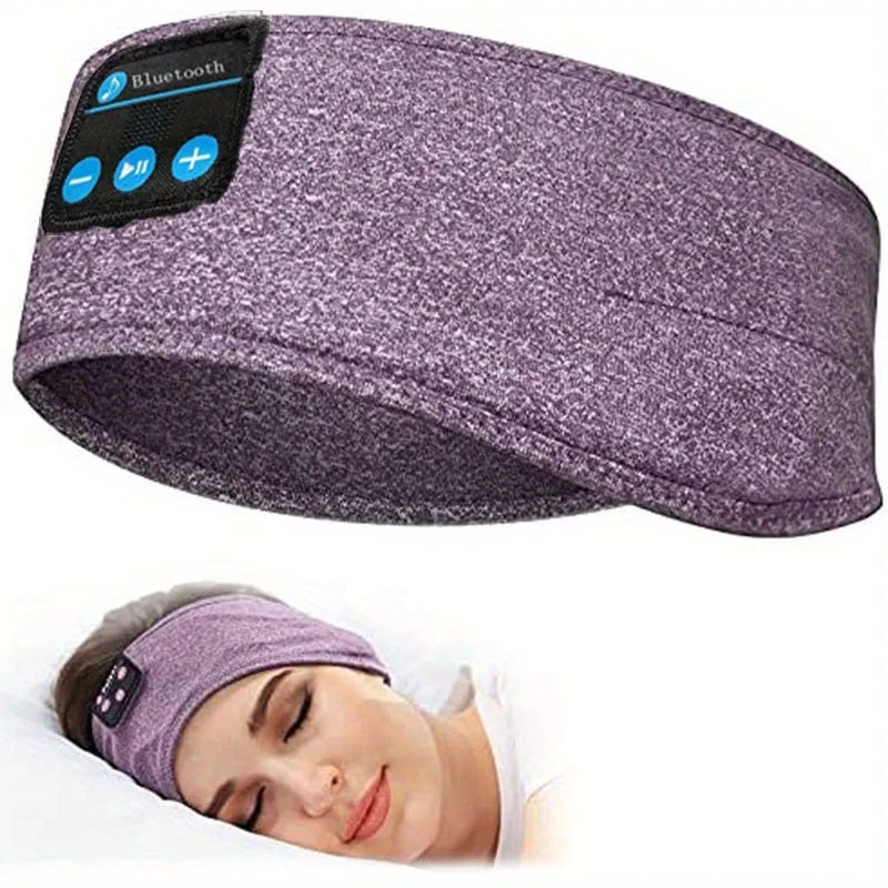 Bluetooth Sleeping Earphones Sports Headband Soft Elastic Comfortable Wireless Music Earphones Eye Mask for Side Sleeper