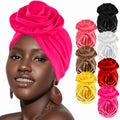 ZiFeng OEM Spring and Summer New Solid Color Flower Turban Hat Women's Fashion Versatile Turban Hat Breathable Turban Hat