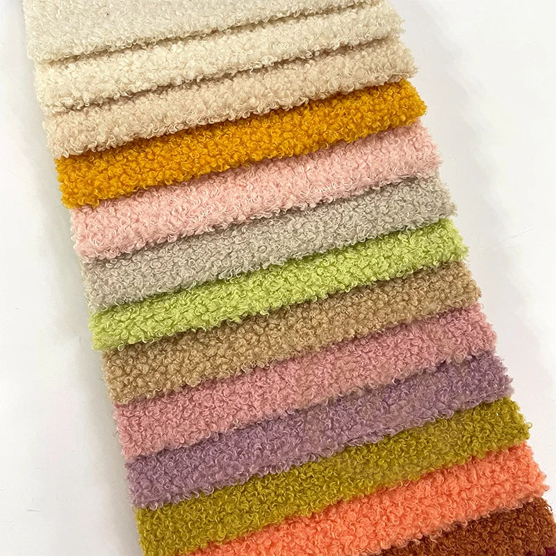 Luxury Hot Sale Modern Knitting 100% Poly Teddy Fabric Sofa Boucle Fabric Teddy Boucle Wool Upholstery Fabric