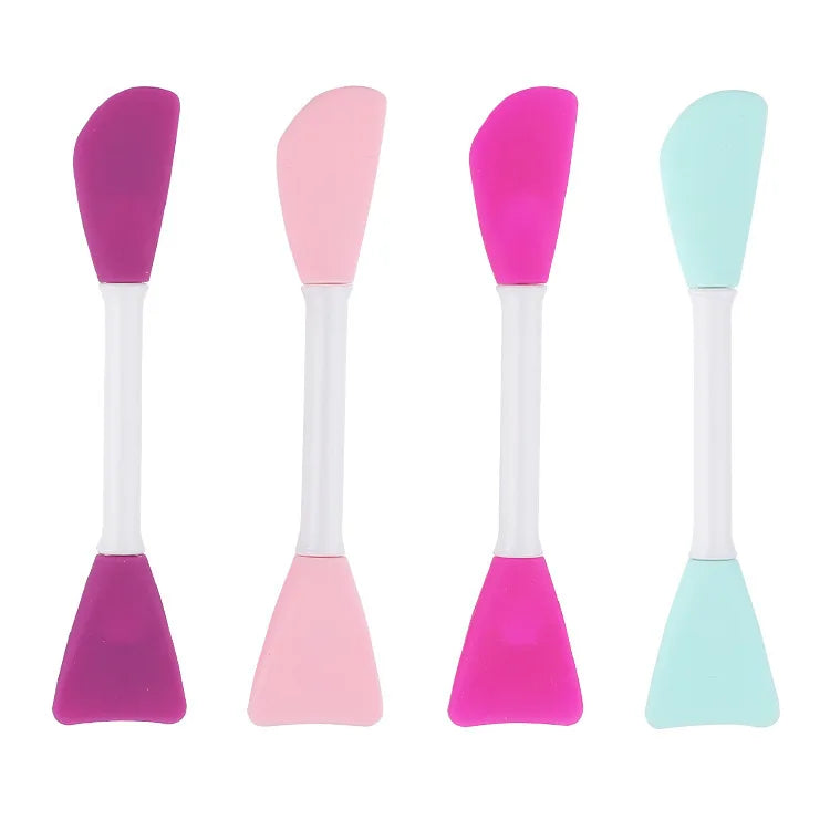 Double Head Silicone Face Mask Brush Silicone Facial Mud Mask Applicator Brush Mask Beauty Tool for Applying Cream Lotion