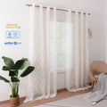 Bright Shiny Geometric Design Sheer Curtains Drapes for Home Living Room Bedroom Window Factory Wholesale