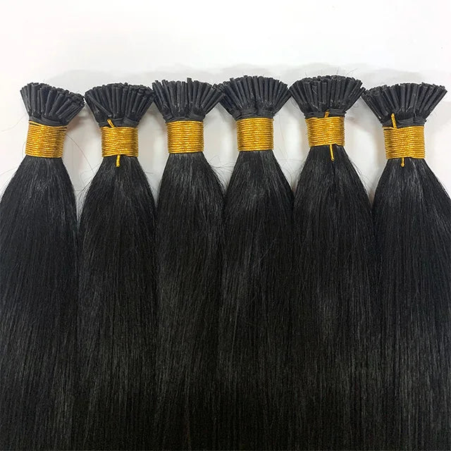 Keratin Bone Straight Itip Human Remy Hair Extensions Hair 1g Vendors Cuticle Aligned Virgin I Tip Hair Extensions Wholesale