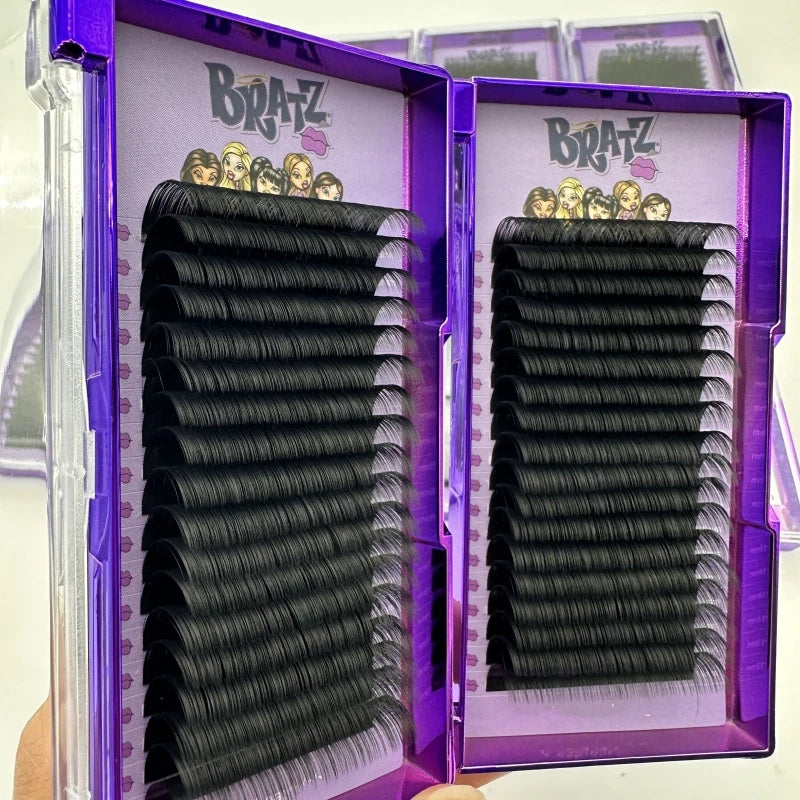 Cashmere 05 Cc 8mm-25mm matte black volume individual cashmere lash tray Wholesale Private Label Black Cashmere Lash Extensions