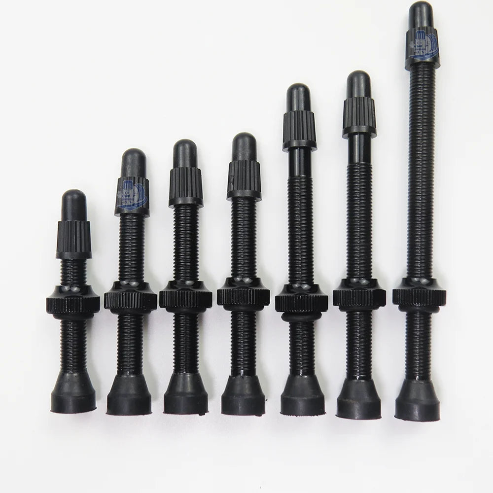 Aluminum Alloy Tubeless Tire Valves for Road MTB Bicycle Presta Valve Stems Black