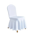 YongHo Modern European American Custom Logo Beige Thickened Polyester Hotel Banquet Armless Chair Cover for Party Wedding