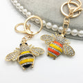 Factory Price Keychain Bee Shape Metal Key Ring School Supplies Car Bag Phone Accessories Key Chain Keyring