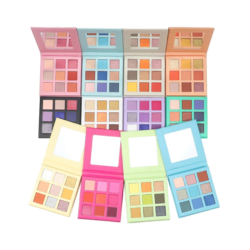 OCHAIN Spring Vegan Shimmer Customize Logo Low MOQ DIY Glitter High Pigment Makeup Pallette Eyeshadow