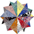 Custom 100% Cotton Bandana Factory Manufacture Suit Accessories Cotton White Navy Flower Pocket Square Bandana