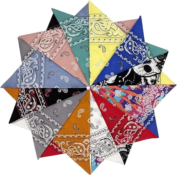Custom 100% Cotton Bandana Factory Manufacture Suit Accessories Cotton White Navy Flower Pocket Square Bandana