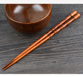Mutoulao Classic Eco-Friendly Japanese Wooden Bamboo Chopsticks 10 Pairs Pack for Household Use