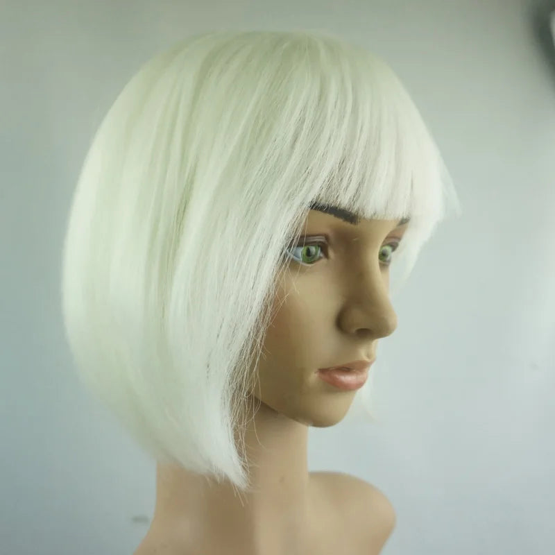 Green Straight Synthetic Wigs Night Glowing Wig for Women Cosplay Short Bob  Festival Wig