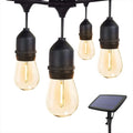 Low MOQ 15pcs S14 LED Solar Powered String Lights IP65 for Outdoor Christmas Wedding Party Decoration