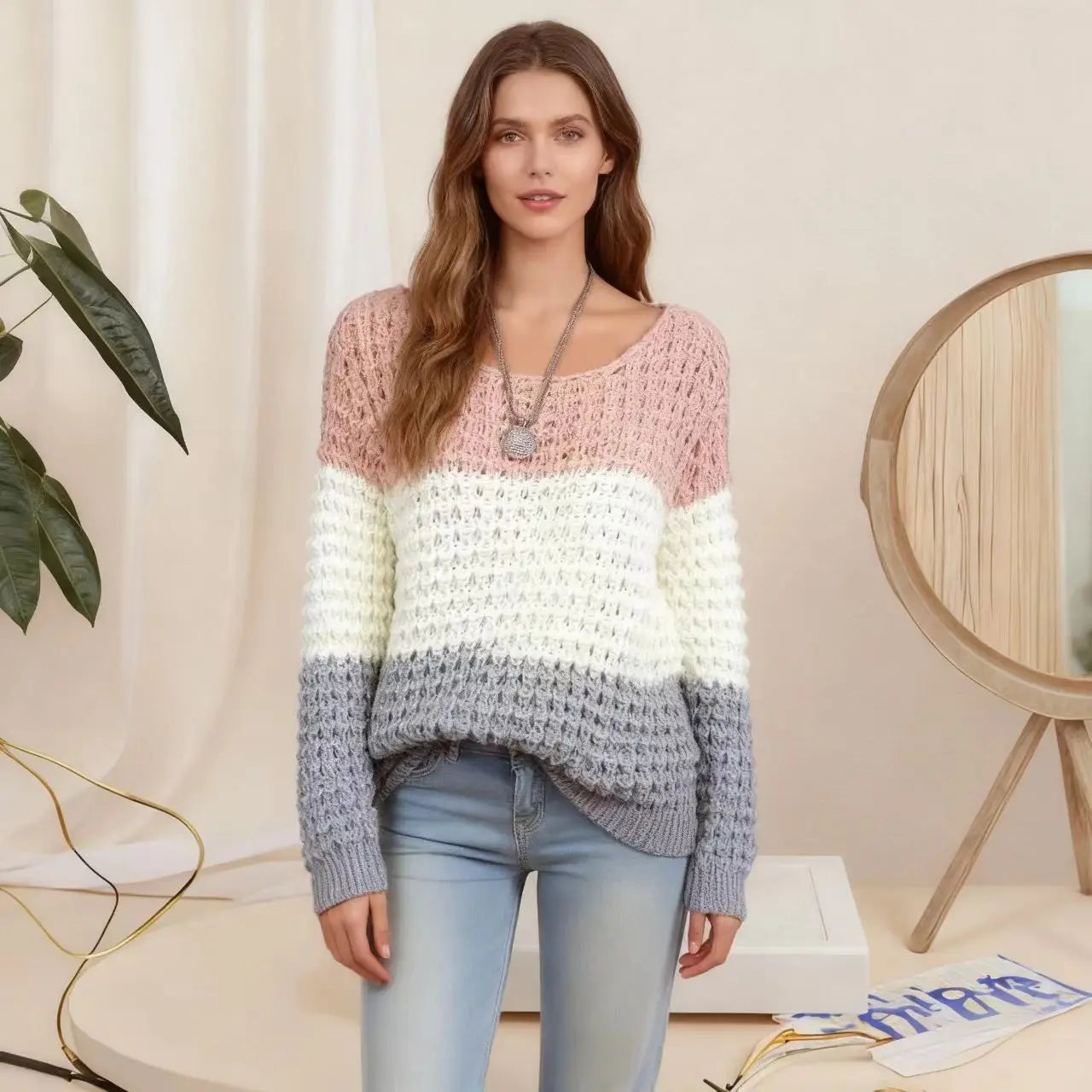 Oversized Thick Long Knitted Pullover Women Fashion Streetwear Casual Winter Ladies' Sweaters