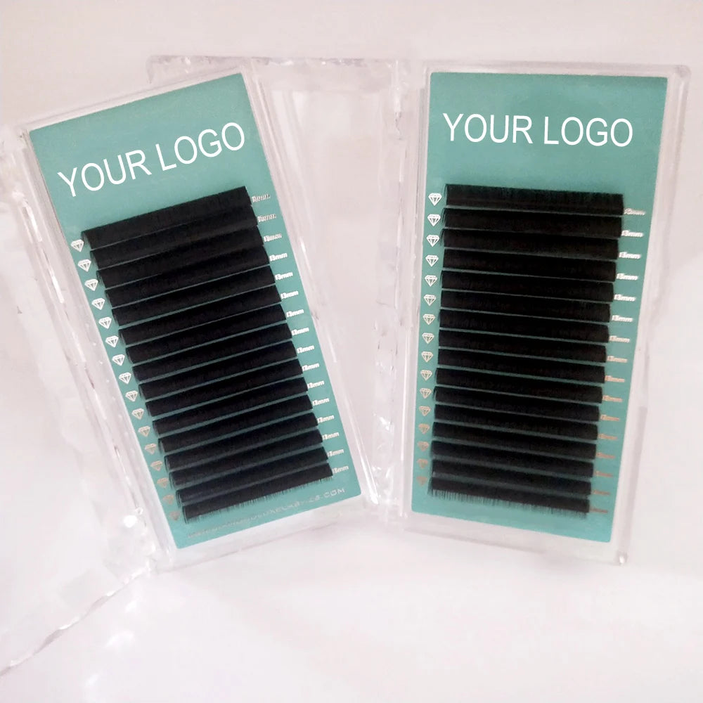 Wholesale Volume Lash Extension Supplies Loose Bottom Mega Velvet Individual Natural Long Eyelash Extension Cashmere  Lash Trays