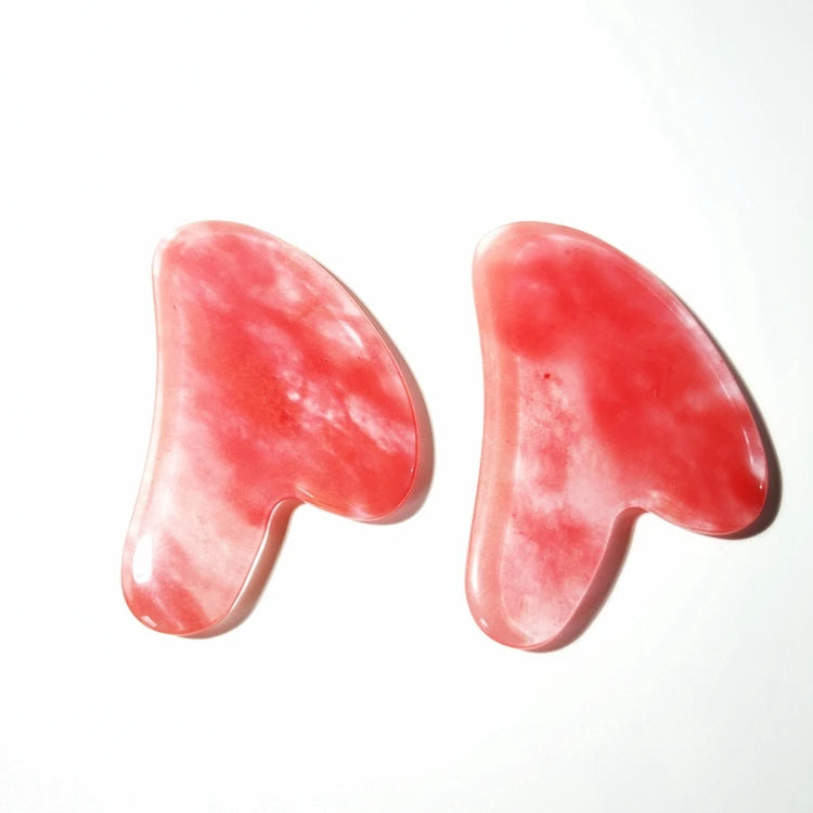 DIY Watermelon Quartz Gua Sha Comb Gua Sha Crystal Heart Body Gua Sha Stone with Box