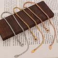 2022 Trendy Pvd 18k Gold Plated Bling Bling Chain Anklet Stainless Steel Waterproof Jewelry