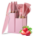 Hot Kitchen Knives & Accessories New Products 2025 Utensil and Knives Set of 19 Pcs with Holder Cutting Board