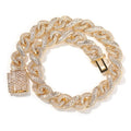 16 MM Iced Out Infinity Necklaces for Men AAA CZ Baguette Cz Prong Setting Cuban Link Chain Choker Hip Hop Jewelry for Gift