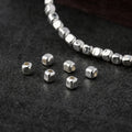 Minimalism 925 Sterling Silver Polished Cube Charm Beads for Jewelry Making Accessories Wholesale