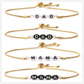 MIENTER MAMA Dad Bracelet Jeweley Fashion Luxury Stainless Steel Chain  Letter Bracelets Women Adjustable Bracelet