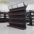 Heavy Duty Single Sided Metal Storage Racks for Grocery Store Supermarket Shelf with Light