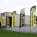 Custom Windproof Advertising Beach Teardrop Feather Flag Banner Vivid Color and Blank Flying Feather Flag