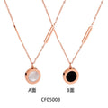 Fashion Jewelry Shell Surface With Roman Number  Necklace Gift Chain Party Figure Necklaces Pendant Wedding