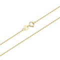 Wholesale AU375 Yellow 9K Link Cable Chain Diamond Cut 9ct Solid Gold Chain in Roll for Jewelry Making