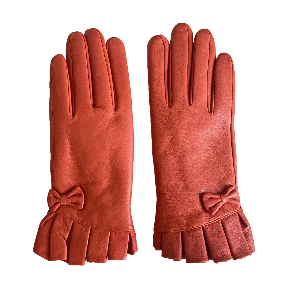 Sample Support Customized OEM Model logo Colorful Fashion Winter Autumn Spring Lamb Skin Leather Gloves