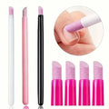 Professional Nail Sanding File Cuticle Pusher Pen Shape Nail Surface Clean Pumice Stone Stick
