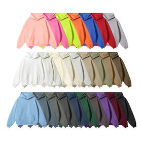 Rainbow Spray Heavyweight Loose Casual No Drawstring Mens Hoodies & Sweatshirts Street Style Custom Logo Fleece 345g Hoodies