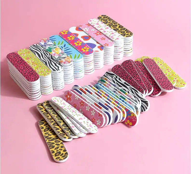 Custom Logo 9cm Nail Files 180/240grit Mini Professional EVA Print Mini Nail File