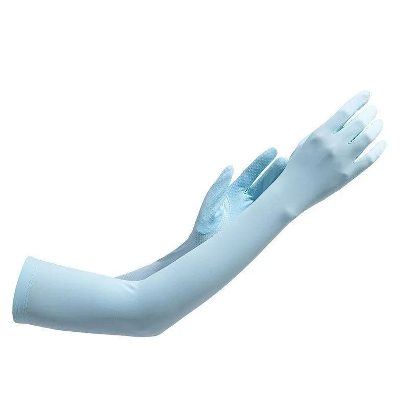 Hand sleeve Finger UPF50+ Summer long gloves women's UV protection ice silk non-slip riding ice sleeve