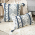 Amity Tufted Cushion Cover Tassels Boho Embroidery Bohemian Moroccan Cushion Cover Hotel Room Sofa Decorative Waist Throw Pillow