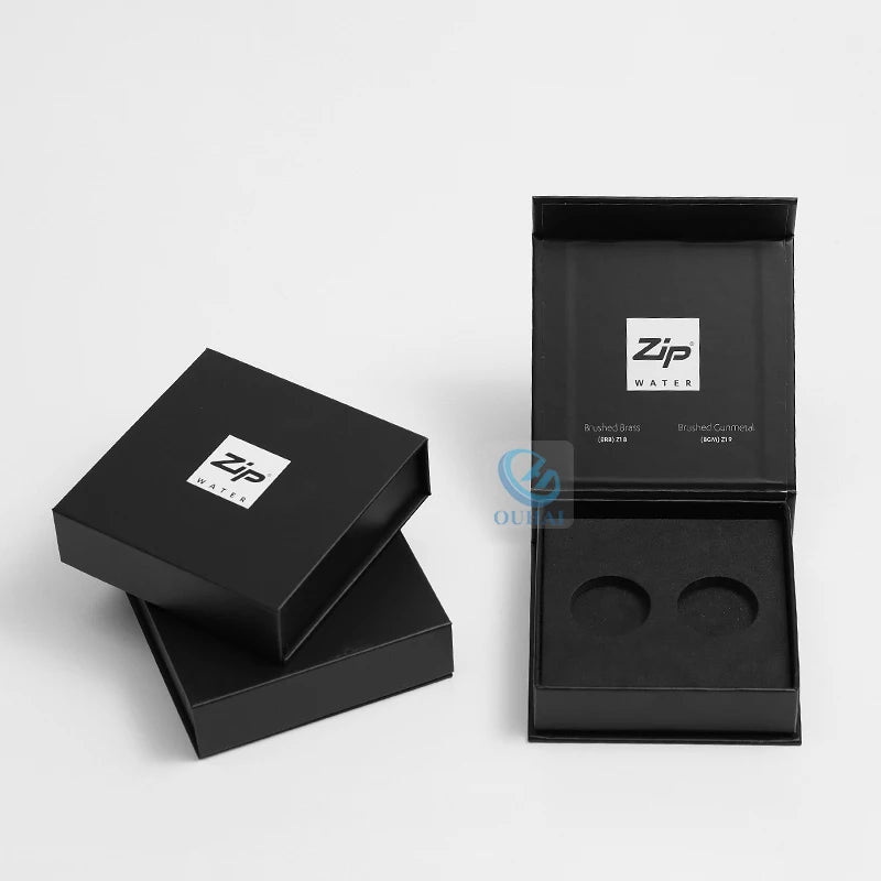 Recyclable Eco-Friendly Black Paper Boxes Package Custom Small Wares Product Box Packaging for Household Products Industry