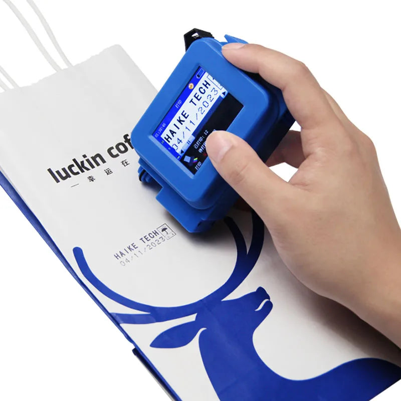 Portable Handheld Inkjet Printer for Plastic Pipe Cable Wire Printing Fast Print Speed Mini Printer with QR Code Logo Encoding