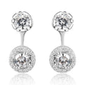 American Retro 925 Sterling Silver CC Earrings AAA Cubic Zirconia with Gold Plating for Weddings Parties and Gifts