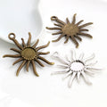 12mm Inner Size Antique Silver Plated Bronze Fashion Style Cabochon Base Cameo Setting Charms Pendant Blank Bezel