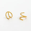 JOOLIM Jewelry PVD 18K Gold Plated Spiral Linellae Earring Stainless Steel Jewelry Trendy Jewelry