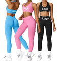 Popular Yoke Active Wear Breathable Lightweight Nylon/Spandex Eco-Friendly Two-Piece Sportswear Set for Women Gym Fitness Yoga