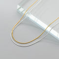 Minimalist Jewelry 925 Sterling Silver Snake Bone Gold Plated Necklaces Thin Chains for Women