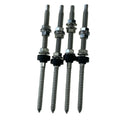 M12*400 Stainless Steel 304 Double Thread Wood Bolt with Nut/Rubber Pad Machine for Iron and Cement-Plain Finish
