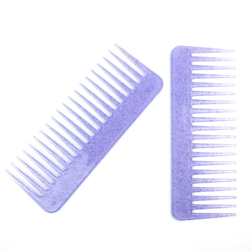 Curly Salon Teasing Hair Cutting Heat Resistant Styling Highlighting Parting Logo Custom Wide Tooth Comb