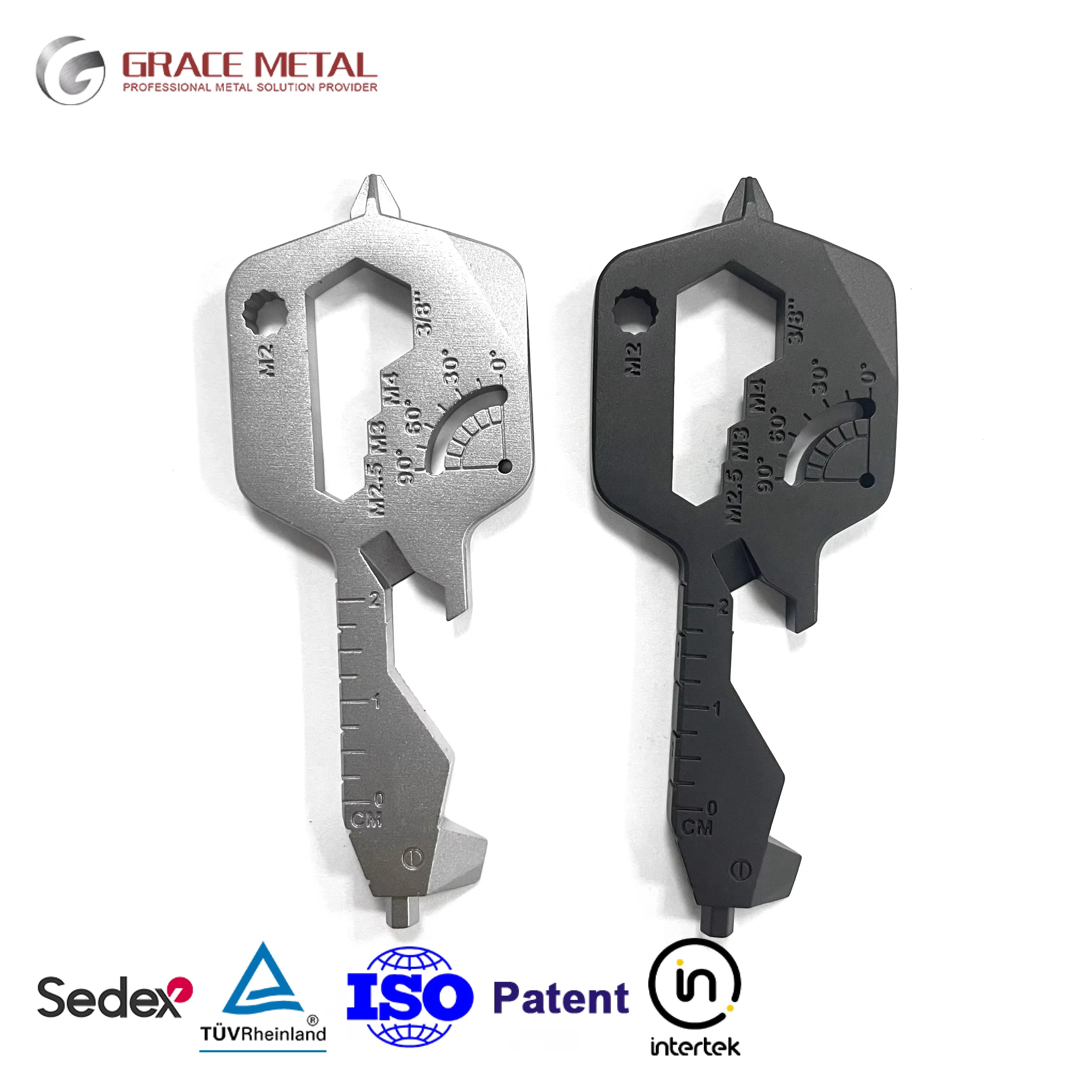 Custom Design 20 in 1 Stainless Steel Portable Key Tool Durable 20-in-1 Multi-Functional Mini Pocket Tool
