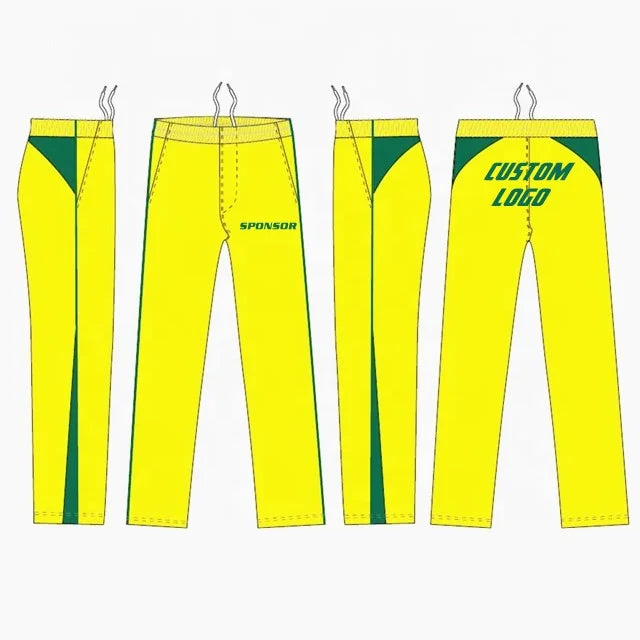 Custom Cricket Trouser and Shirt Wholesale Cricket Uniform Pants Set Polyester Digital Sublimated Mens Straight Fit Sport Pants