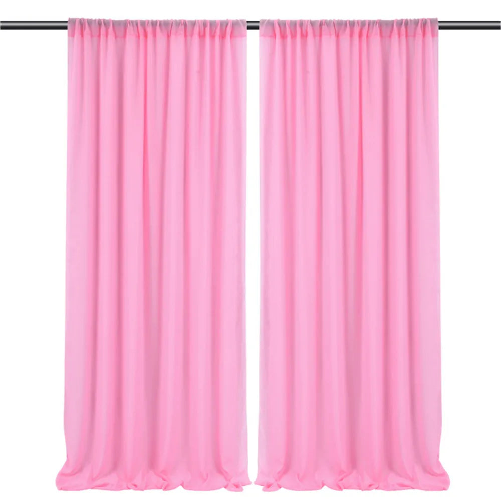 Soft Chiffon Church Curtain Fabric Sheer White Drape for Party Lawn Wedding Tent Ceiling Ceremony Stage Backdrop Decor