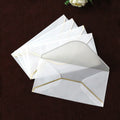 Personalized Wedding Vellum Envelope With Gold Foiling Line