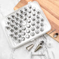 55 Pcs Reusable Stainless Steel Nozzle Tool Set DIY Pastry Cookie Cake Dessert Cream Decorating Tools with Storage Box